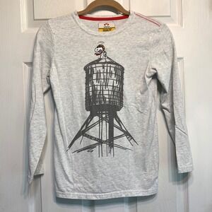 $39 Appaman x Peanuts Kids Boys Gray Long Sleeve Cotton Graphic Tee Top Size 12